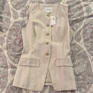 Banana Republic Beige Buttoned Vest